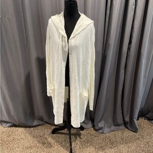 barefoot dreams, NWT cozy chic lite relaxed, hooded cardigan, size 1X